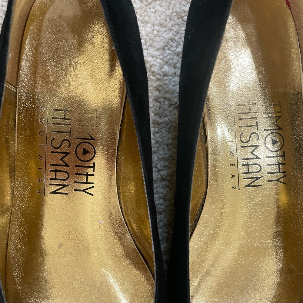 Vintage Timothy Hitsman Velvet and Suede Flats Size 6 - Picture 4 of 4